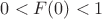 $0<F(0)<1$