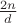 $\frac{2n}{d}$