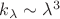 $k_{\lambda}\sim\lambda^3$
