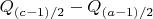$Q_{(c-1)/2}-Q_{(a-1)/2}$