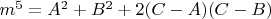 $m^5=A^2+B^2+2(C-A)(C-B)$