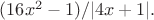 $(16x^2-1)/|4x+1|.$