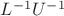 $L^{-1}U^{-1}$