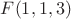 $F(1,1,3)$