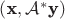$(\textbf x, \cal A^*\textbf y)$