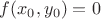 $f(x_0,y_0)=0$