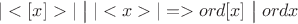 $|<[x]>| \bigm{|} |<x>| => ord[x] \bigm{|} ordx$