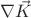 $\nabla\vec{K}$