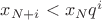 $x_{N+i} < x_Nq^i$
