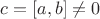 $c=[a,b]\neq 0$