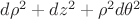 $d{\rho}^2 + dz^2 + {\rho}^2d{\theta}^2$