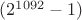 $(2^{1092}-1)$