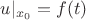 $u\rvert_{x_0}=f(t)$