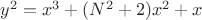 $y^2=x^3+(N^2+2)x^2+x$
