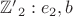 $  \mathbb{Z'}_2 : e_2 , b$