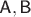 $\textsf A, \textsf B$