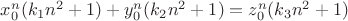 $x_0^n(k_1n^2+1)+y_0^n(k_2n^2+1)=z_0^n(k_3n^2+1)$