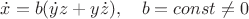 $\dot x=b(\dot y z+y\dot z),\quad b=const\ne 0$ $\dot x=b(\dot y z+y\dot z),\quad b=const\ne 0$