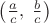 $\left( \frac a c,\;\frac b c \right)$
