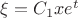 $\[\xi  = {C_1}x{e^t}\]$