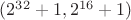 $(2^{32}+1,2^{16}+1)$