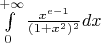 $\int\limits_0^{+\infty}\frac{x^{e-1}}{(1+x^2)^2}dx$
