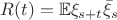 $R(t)=\mathbb{E}\xi_{s+t}\bar \xi_s$