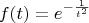 $$\[
f(t) = e^{ - \frac{1}
{{t^2 }}} 
\]
$$