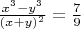 $\frac{x^3-y^3}{(x+y)^2}=\frac{7}{9}$
