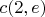 $c(2,e)$