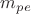 $m_{pe}$