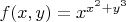 $f(x,y)=x^{x^2+y^3}$