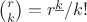 $\binom rk=r^{\underline k}/k!$