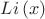 $Li\left( x \right)$