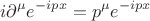$$i\partial^\mu e^{-ipx} = p^\mu e^{-ipx}$$