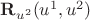 $\mathbf R_{u^2}(u^1, u^2)$