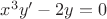 $x^{3}y'-2y = 0$