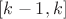 $[k-1,k]$