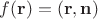 $f(\mathbf r)=(\mathbf r,\mathbf n)$