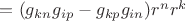 $=  (g_{kn}g_{ip} - g_{kp}g_{in})r^{n}r^{k}$