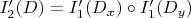 $I'_2(D) = I'_1(D_x)\circ I'_1(D_y)$