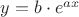 $  y=b \cdot e^{ax}$