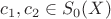 $c_1,c_2 \in S_0(X)$ $c_1,c_2 \in S_0(X)$