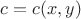 $c=c(x,y)$
