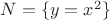 $N = \lbrace y = x^2 \rbrace$