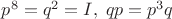 $p^8=q^2=I,\;qp=p^3q$
