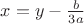 $x = y - \frac b {3a}$