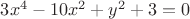 $3 x^4-10 x^2+y^2+3=0$