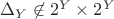 $\Delta_Y \not \in 2^Y \times 2^Y$