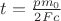 $t=\frac{pm_0}{2Fc}$